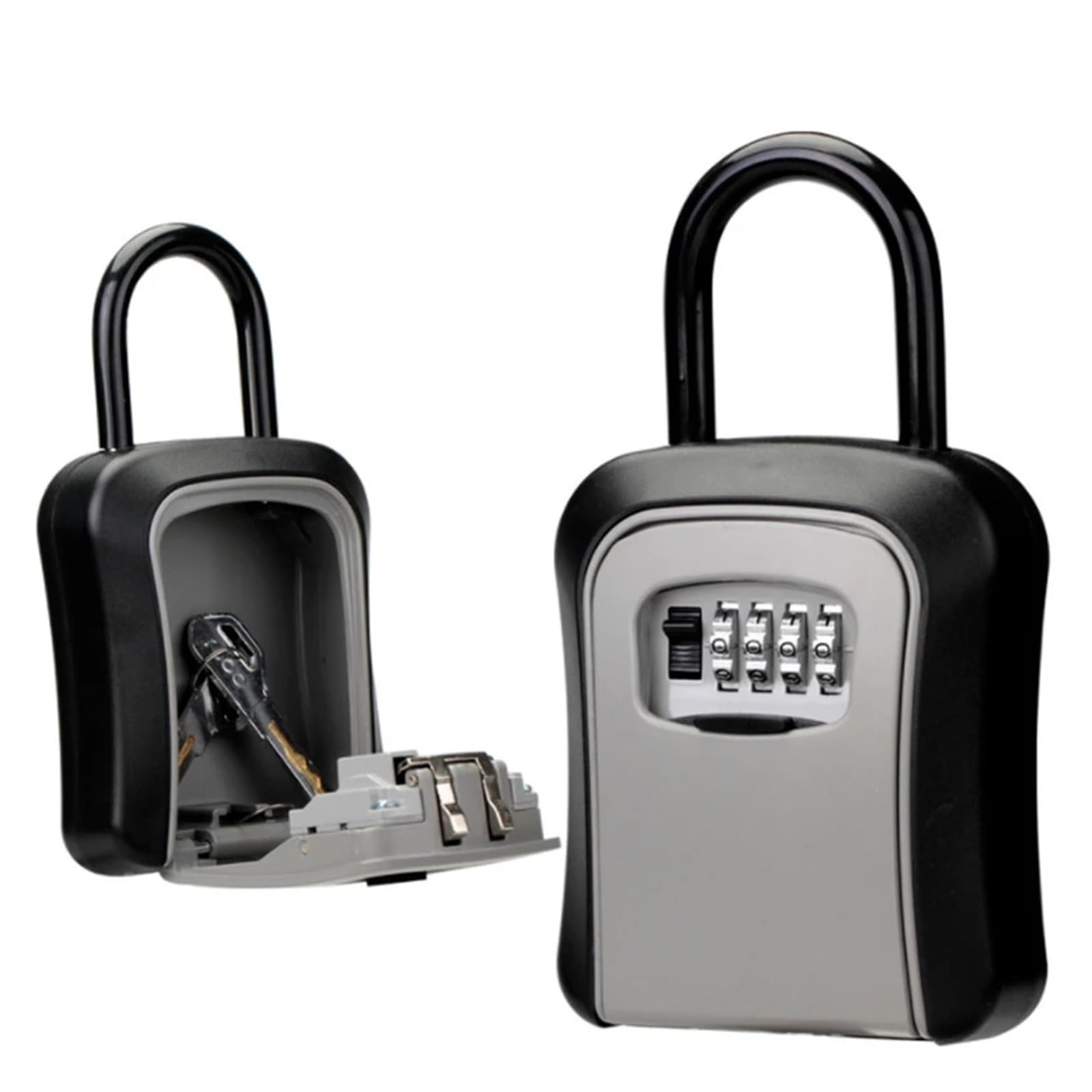 Caja fuerte impermeable para montar en la pared con cerradura de llave de metal para uso al aire libre, protección con contraseña, decoración ideal para el hogar y la oficina