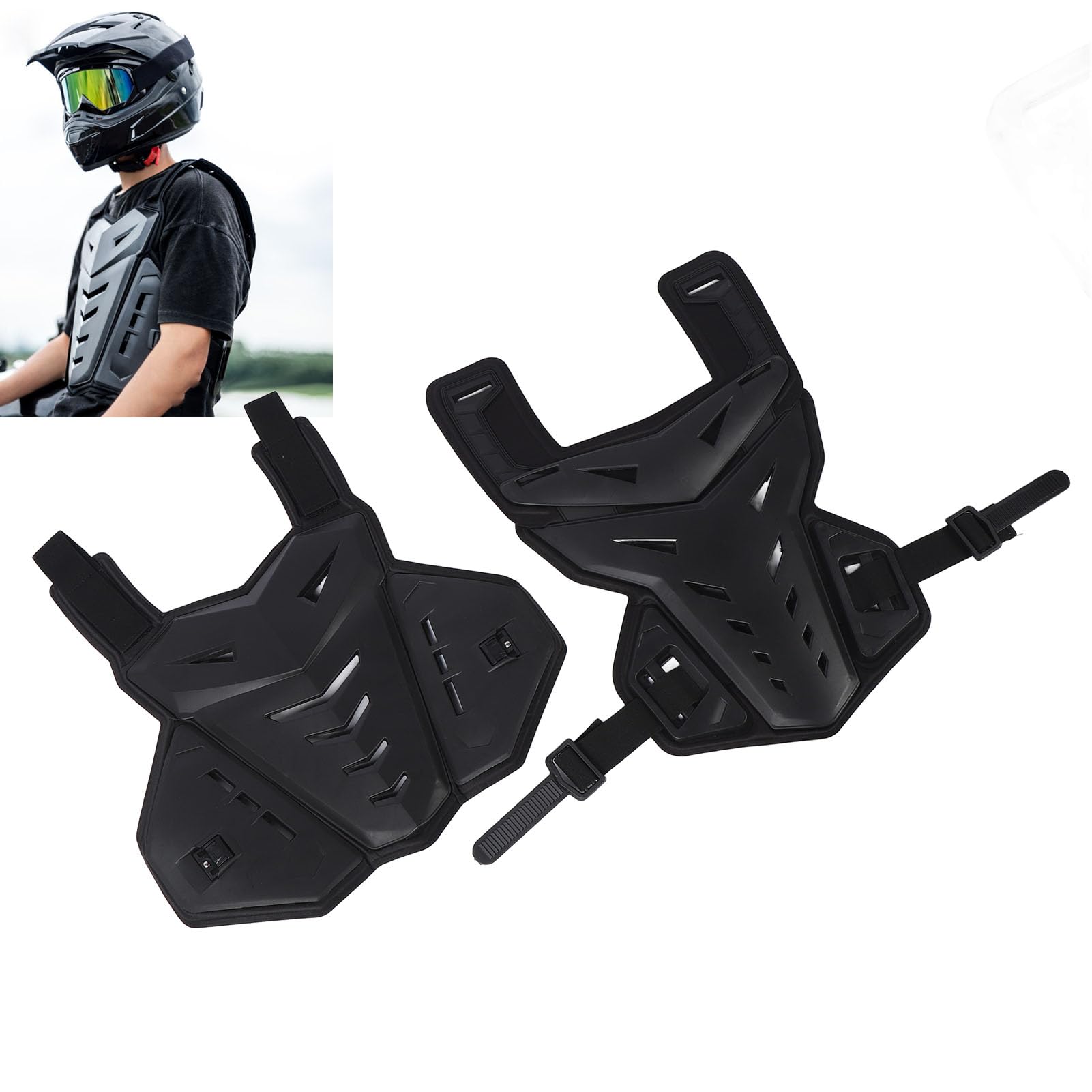 Cavalcando la Protezione del Torace, Armatura Motociclistica a Doppia Protezione Dimensione Regolabile Leggera per Guscio PE Assorbimento di Cotone Che Cavalca la