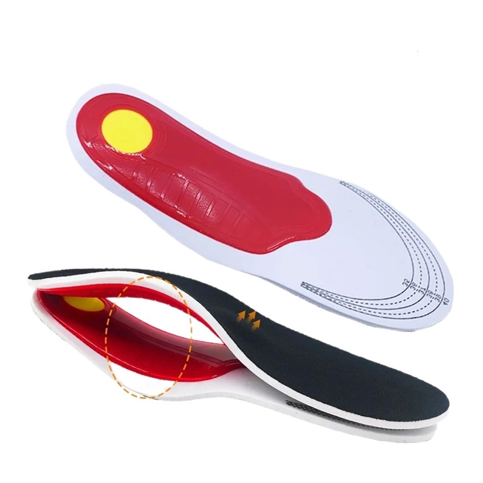 ONMYJFD Orthotics Insoles Correction Care Tool Flat Foot Support Orthopedic Insole Soles Sport Shoes Pads Large