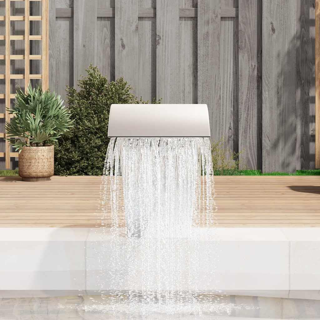 Generico Cascata da Giardino in Acciaio Inossidabile 45x30x60 cm