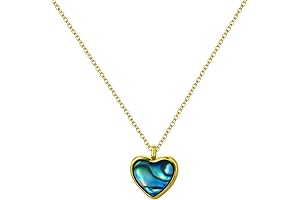 SmileBelle Pink Heart Necklace Abalone Shell Necklace: An Enchanting Adornment for Precious Moments
