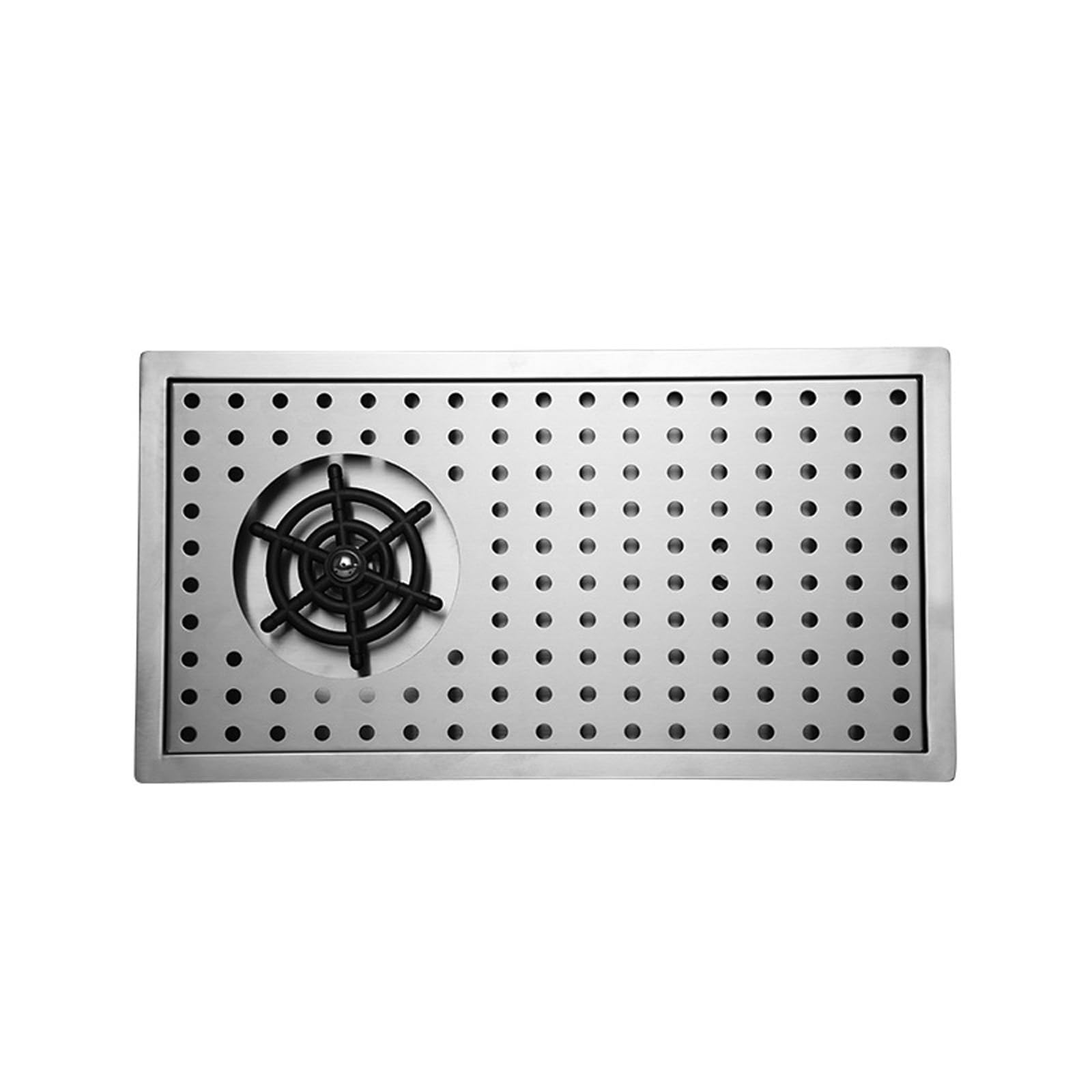 YJSG 42.5X23CM Cup Washer, Stainless Steel Kitchen Sink Glass Rinser, Drain and Drip Tray, Washer for Bar, Home and Cafe