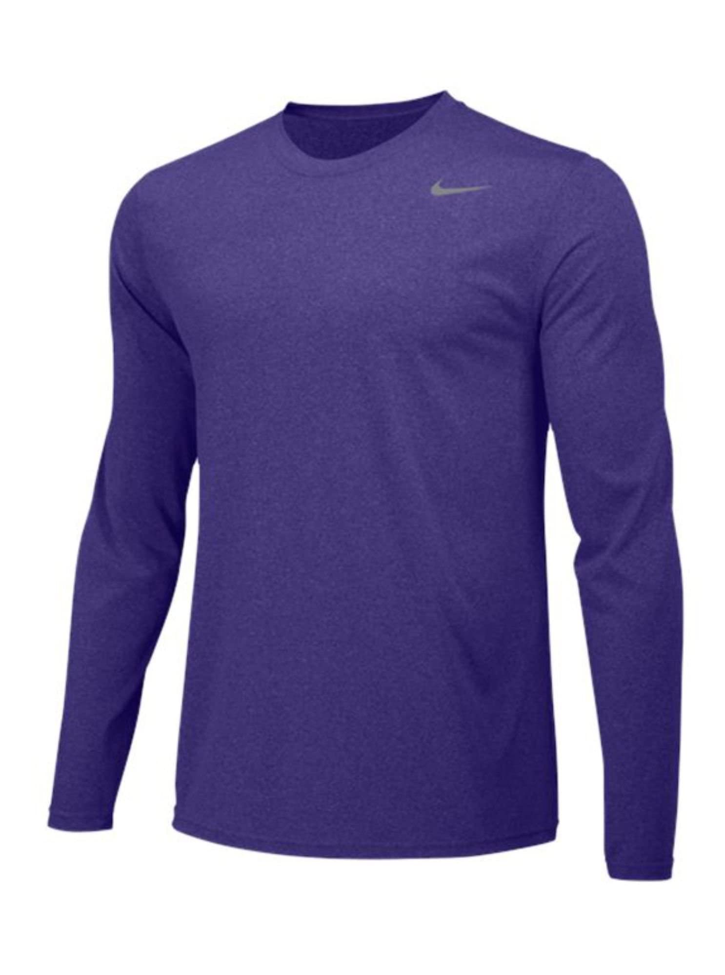 NIKE Mens Team Legend Long Sleeve Training Top Court Purple Cool Grey Large