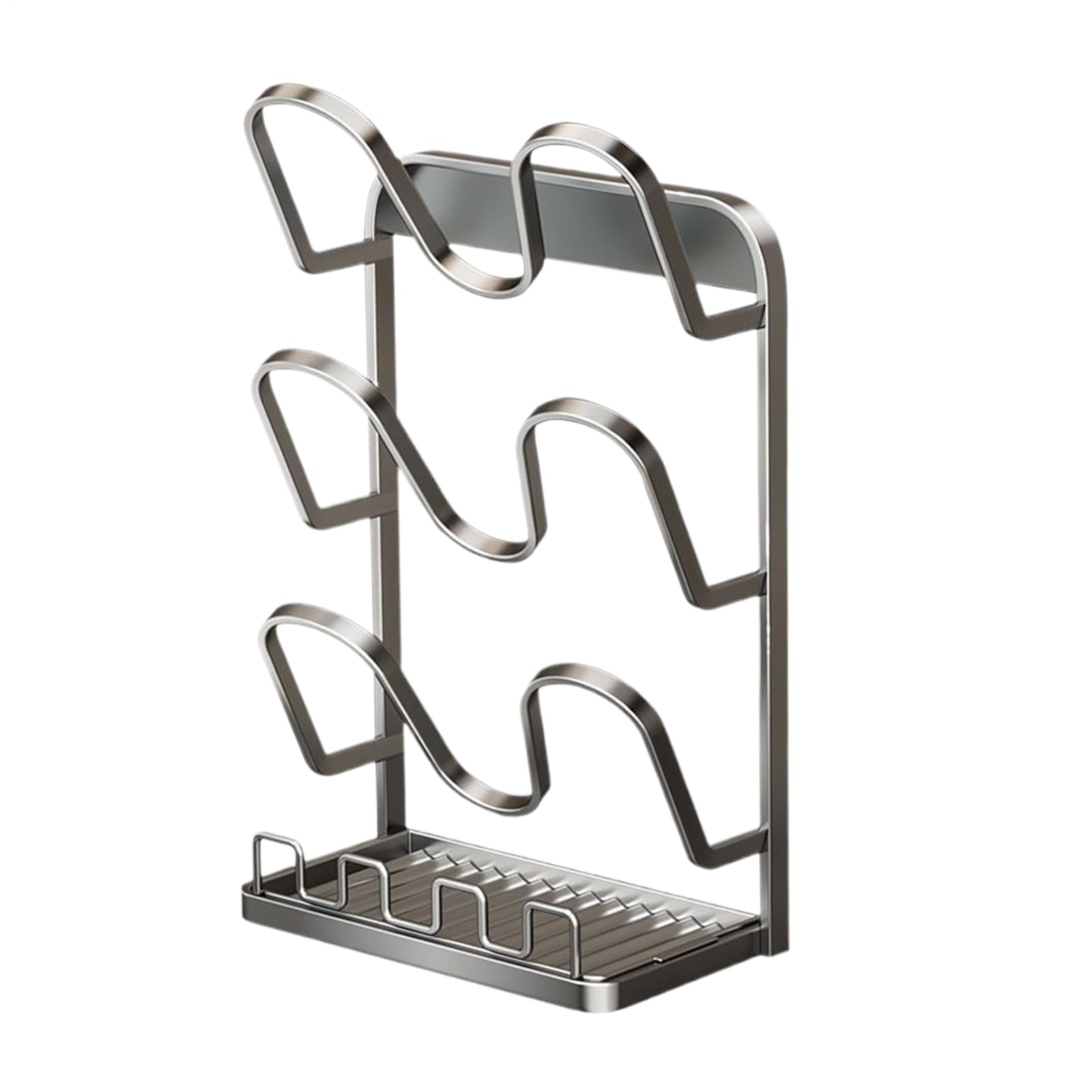 Support de rangement pour couvercles de casseroles support multifonction métal 3 couches