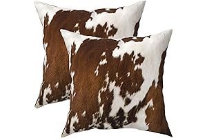 Western Cow Print Throw Pillows