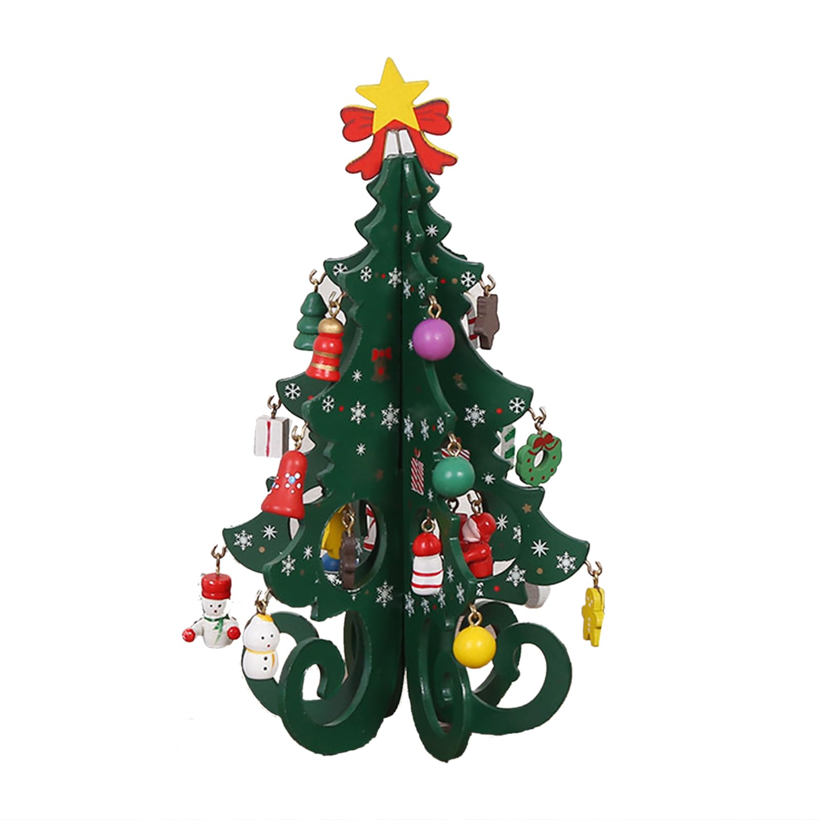 Kalttoy Type A Christmas Tree Wood Ornament For Home Decorations And Gift Giving During The Holiday Season Desktop Festive Tabletop Decor