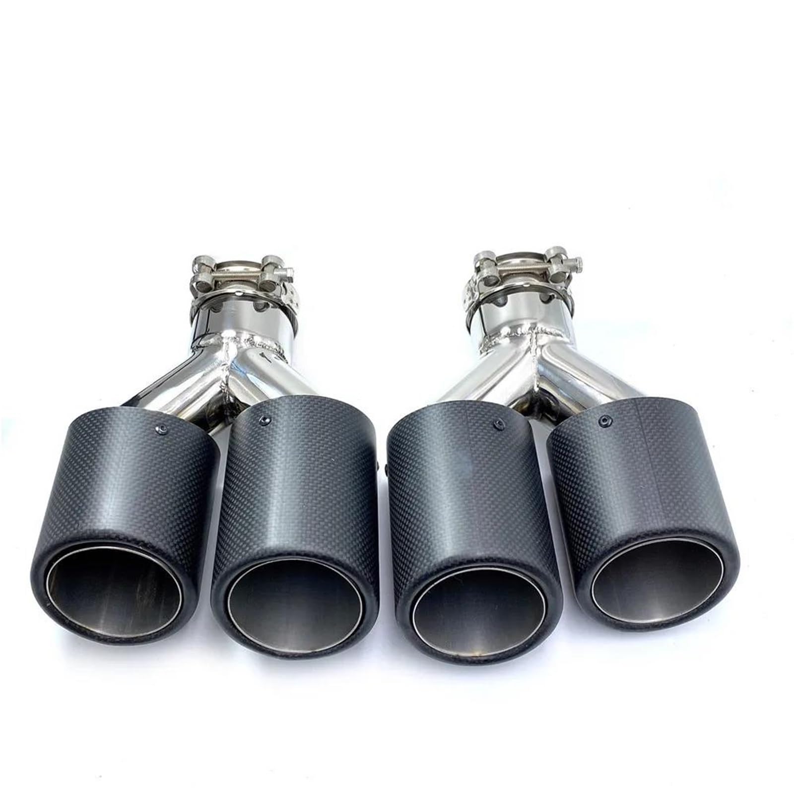 Silenciador universal doble de acero inoxidable para renovar colas de escape dañadas de coches 7