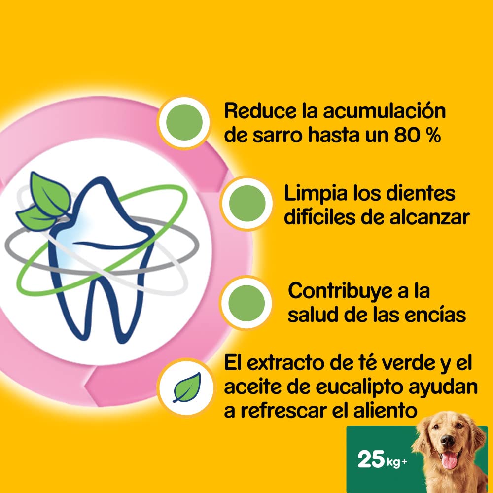 Pedigree Dentastix Fresh Snack Dental para la Higiene Oral y contra el Mal Aliento de Perros Grandes (10 Paquetes de 7ud)