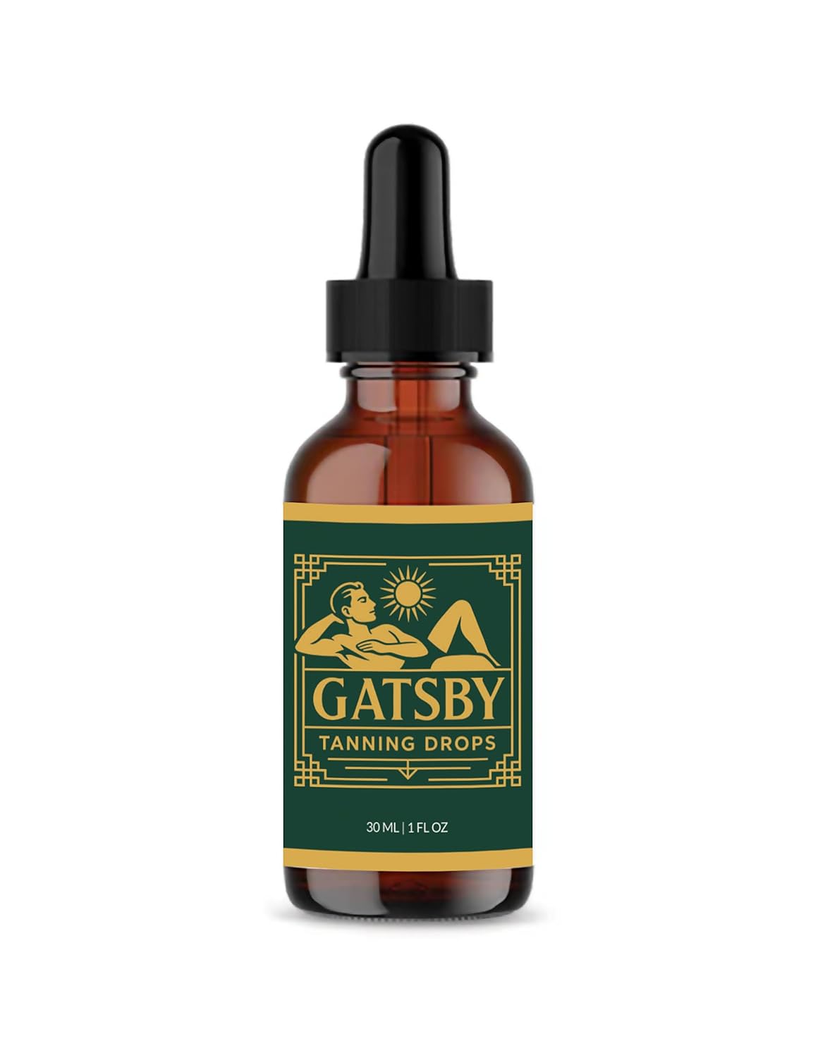 Gatsby Tan — Tanning Drops — Custom Glow Self Tanning Drops for Face & Body, Mix with Moisturizer, Natural Bronze for Men & Women, Hydrating DHA Formula (1 oz)