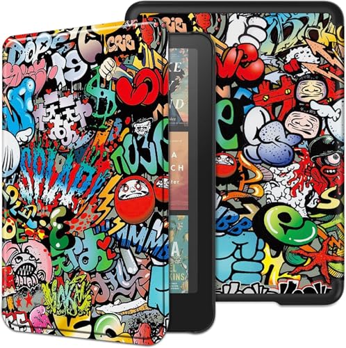 Image of ProElite Cover Case for Kindle Paperwhite 12th Gen 7 inch Case, Slim Smart Flip case Cover for Amazon Kindle Paperwhite 12th Generation 7 inch 2024, Hippy