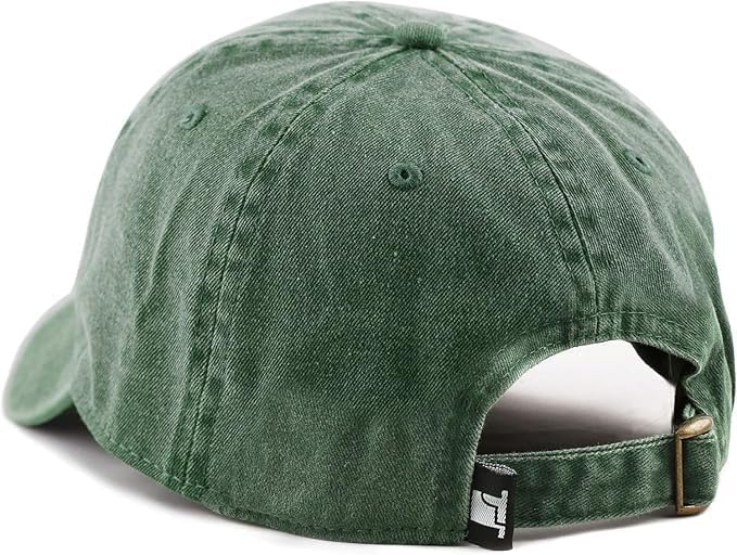 Image of kill off Plain Denim Cap Unisex Baseball Cap 100% Cotton Fits Men Women Washed Denim Adjustable Cap