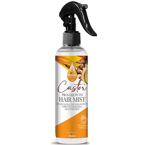 Difeel Essentials Pro-Growth - Bruma para el cabello con ricino, 6 onzas