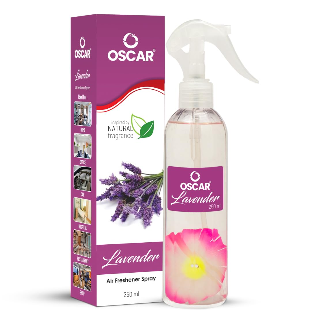Lavender Room Air Freshener with Long Lasting Mood Freshing Fragrance, 250ml