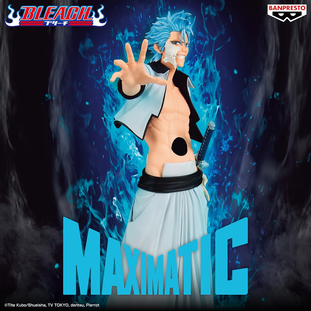Banpresto Figura di Action Grimmjow Jaegerjaques Bleach - Maximatic 25 cm - PZ69613P Multicolore - Figura da collezione - Ideale per gli appassionati di Anime
