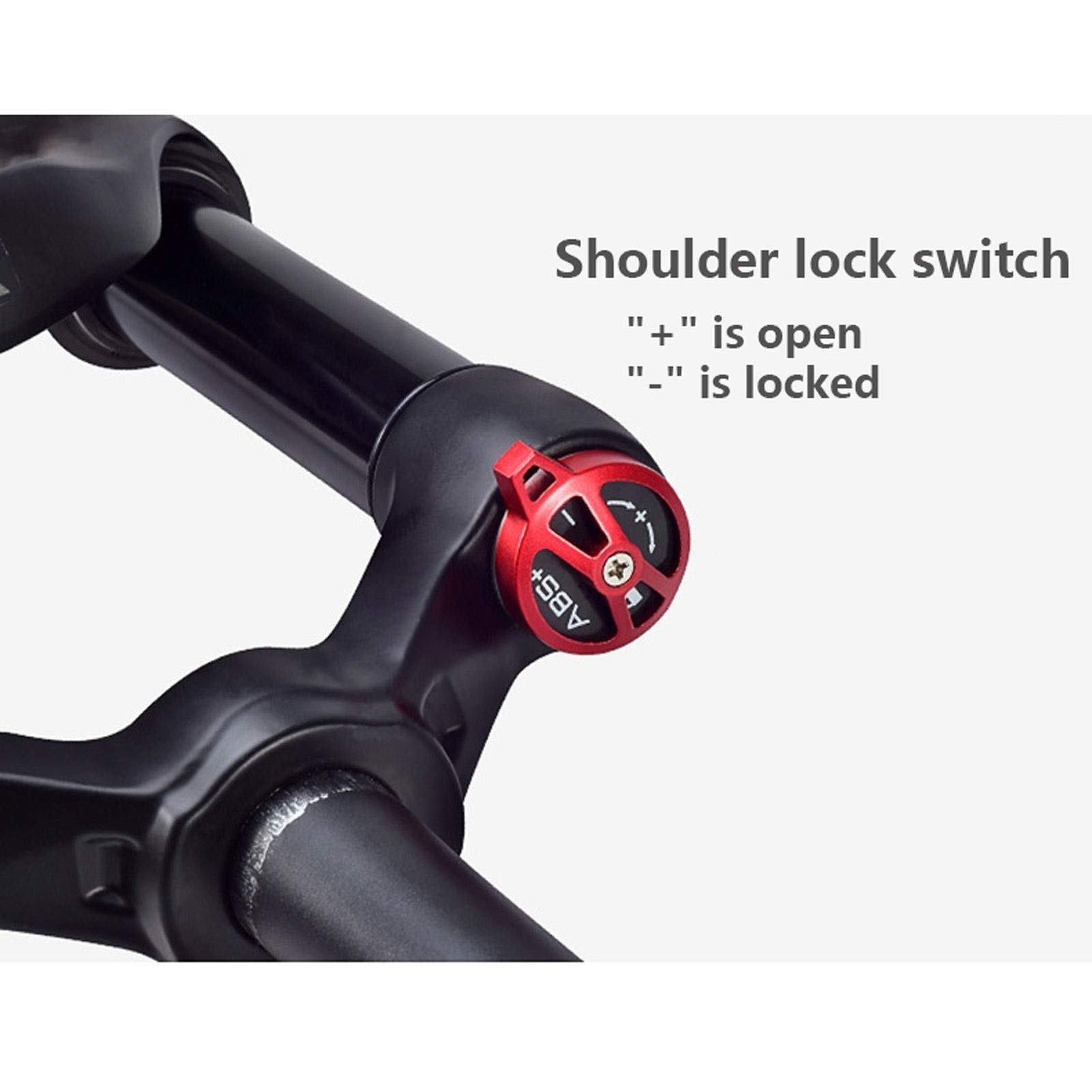 Fourche Suspension VTT Downhill 26 Pouces - Tube Droit - Réglage Amortissement - Course 120mm - Orange