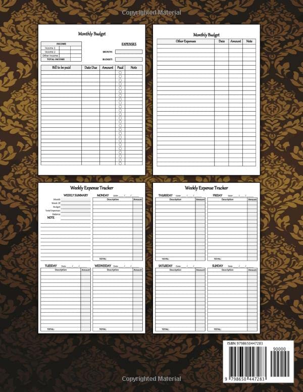 Personal Finance Workbook: Daily Weekly & Monthly Expense Tracker Organizer For Budget Planner And Financial Planner Workbook - Large Print Size 8.5x11" 130 Sheets Premium Quality image 2