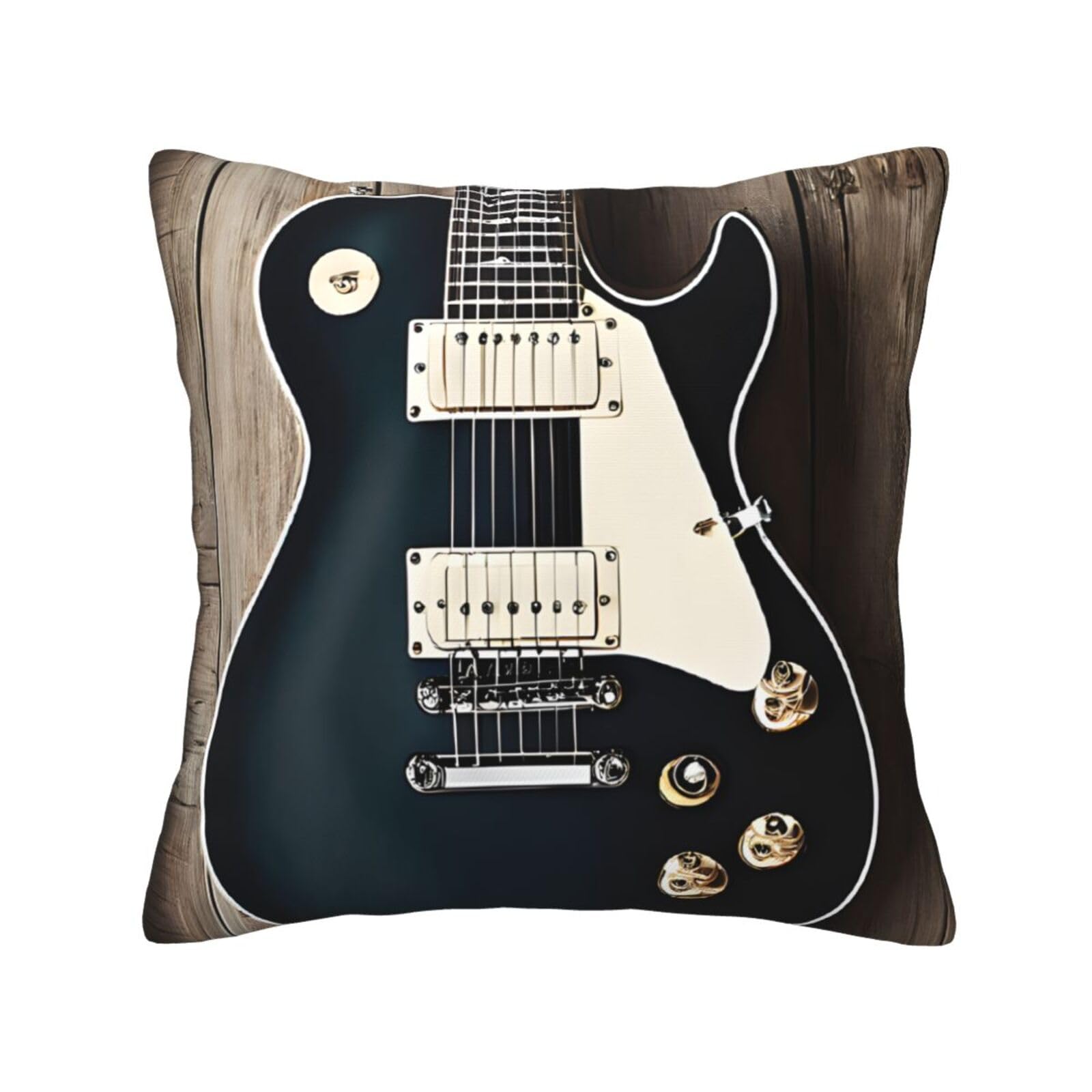 LHFIOHIRG (Musical Guitar) Decorative Throw Pillow Covers Double-Sided Printed Cushion Covers for Sofa, Couch, Bed, and Home Decor 30 x 30cm