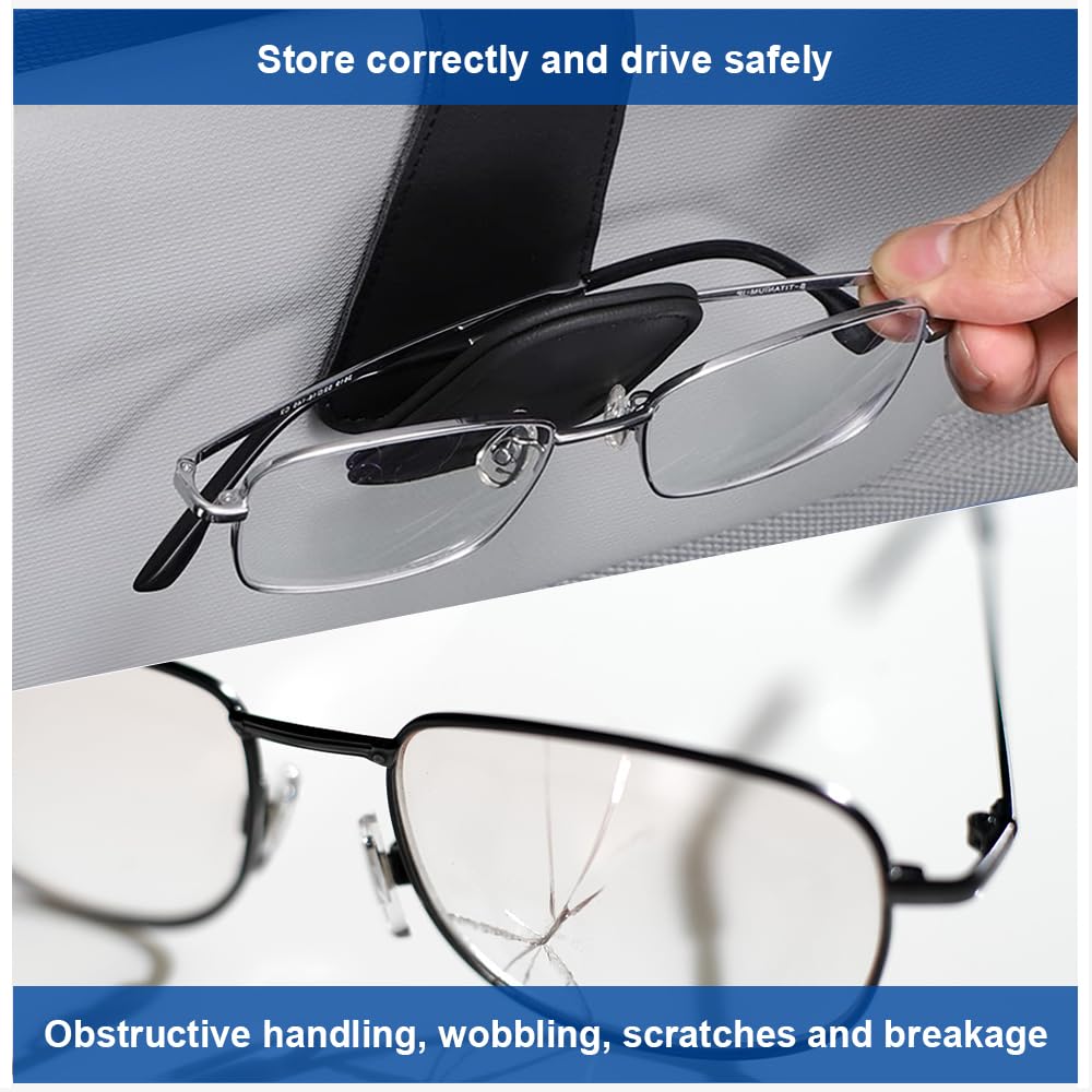 Portaocchiali Magnetico Per Auto - 2 Pezzi In Pelle PU, Clip Per Visiera Universale - Foto 11