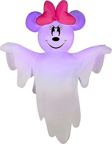 Gemmy Airblown Minnie Mouse colgante Disney, 4 pies de alto, blanco