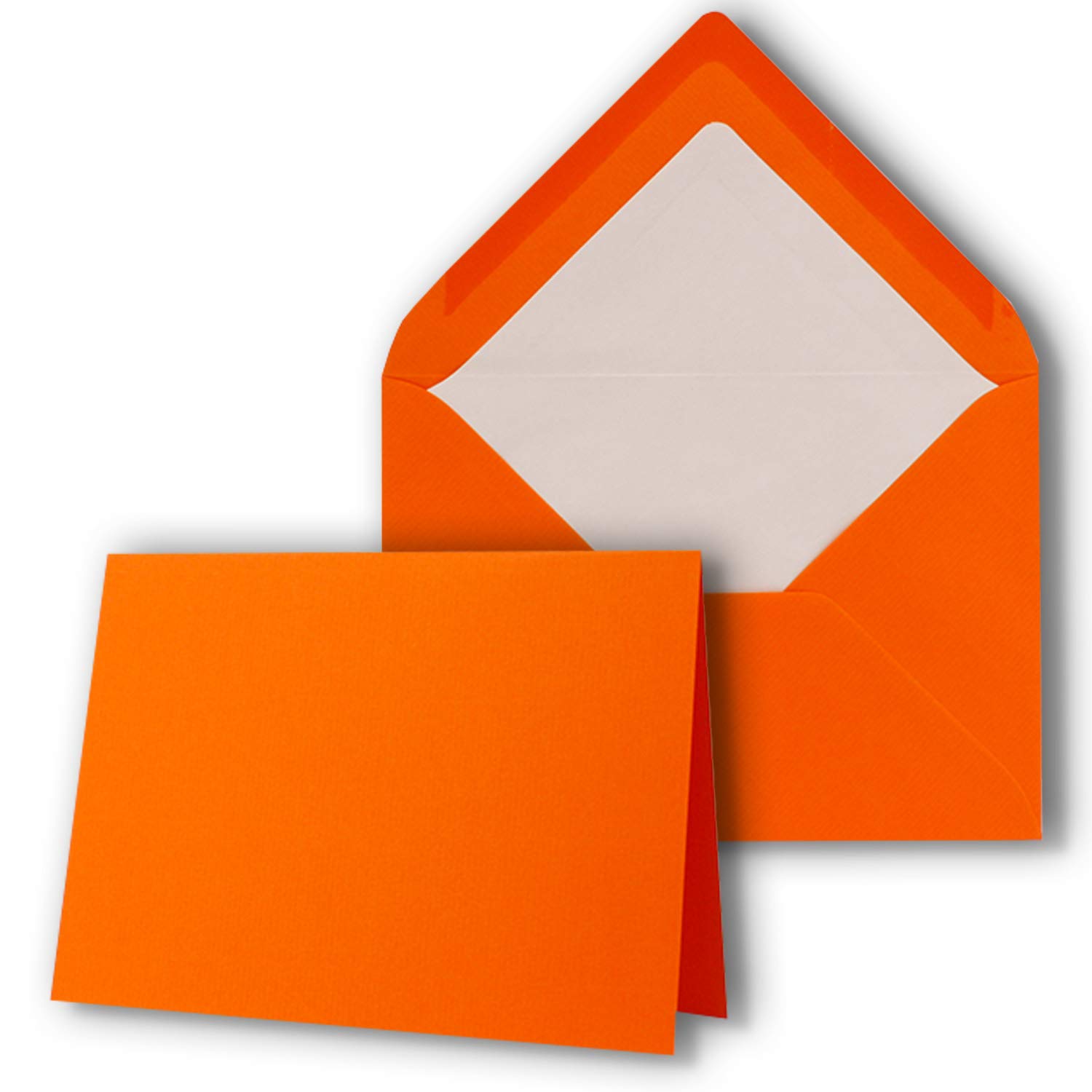 Lot de 75 enveloppes à lettres doublées - Format B6 - Orange - 12 x 17 cm - Fermeture par collage humide NEUSER PAPIER
