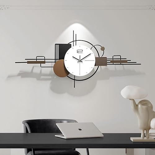 Reloj de pared moderno para sala de estar, reloj de pared decorativo grande, reloj creativo silencioso que funciona con pilas, arte de pared de