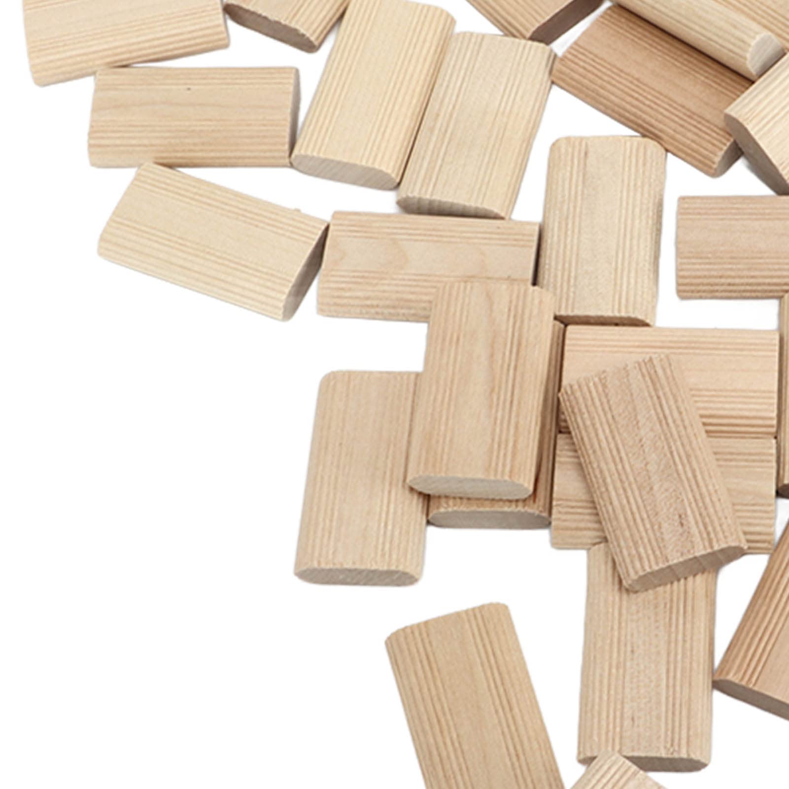 50 uds. Tenones de Madera de Abedul para Empalme 8x40 mm, Piezas para Carpintería y Fabricación de Muebles, Ideal para Ensamblaje de Gabinetes y Posicionamiento Preciso