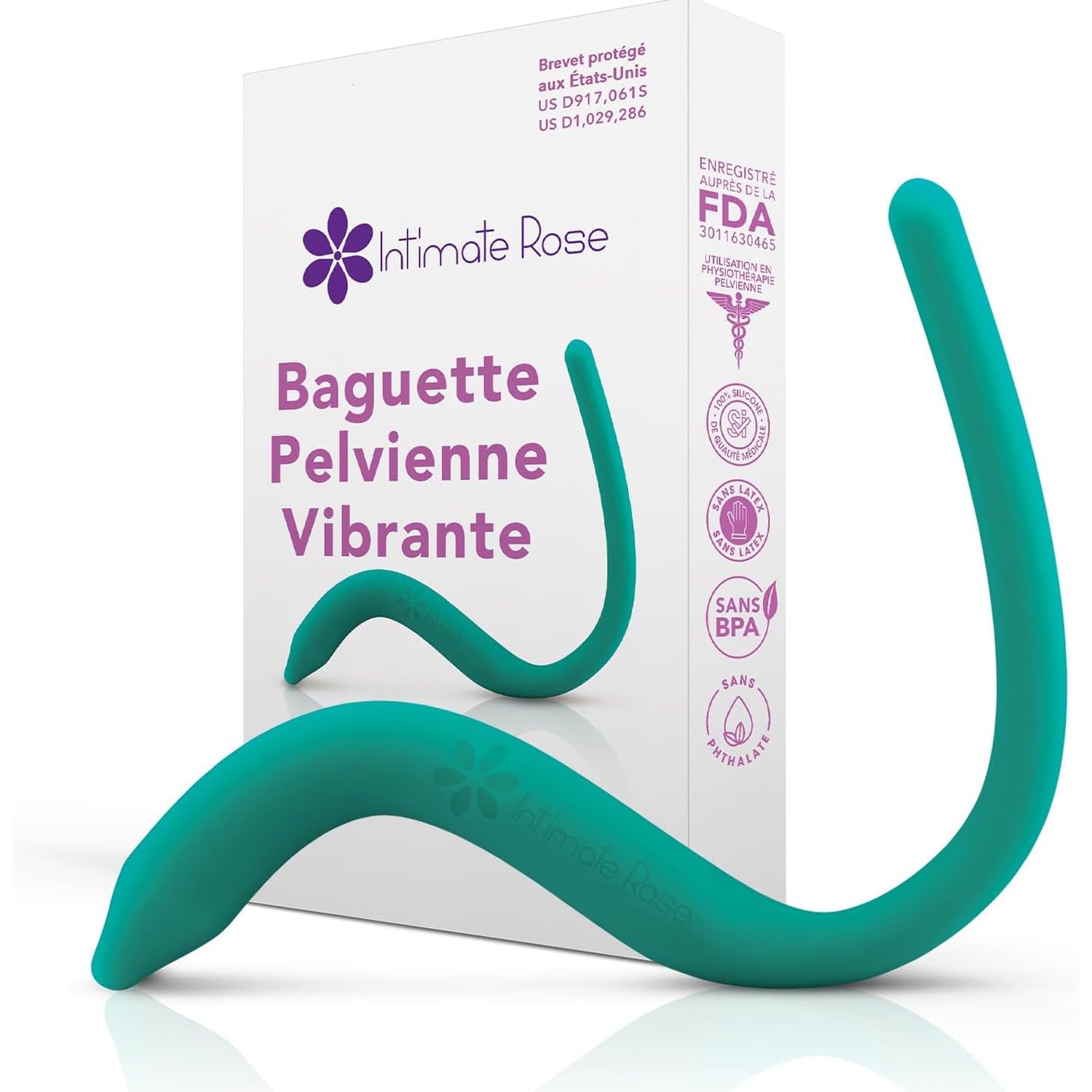 Intimate Rose Baguette Pelvienne Vibrante Pour Soulager les Douleurs des Muscles Pelviens - Thérapie Pelvienne de Points de Pression et de Stimulation – Pour Hommes et Femmes