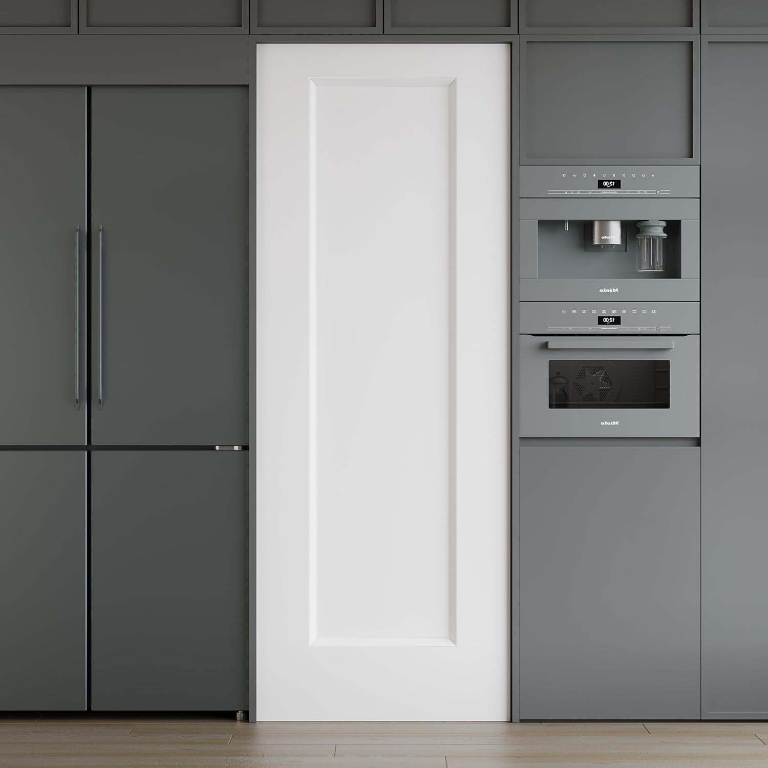 30 x 80 Interior Door Slab, White 5-Panel Laundry Door Replacement, Room Doors Without Borehole, Prehung or Pocket Doors Slab, Lightweight Hollow Core
