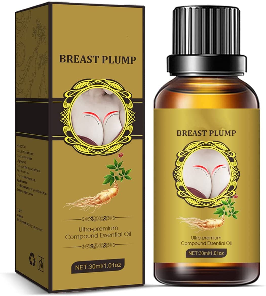 Ginseng Herbal Bust Up Essential Oil, Natural Bust Up Essential Oil, Breast Enlargement Cream Promote Female Breast Lift Firming Enhancement (1pcs)