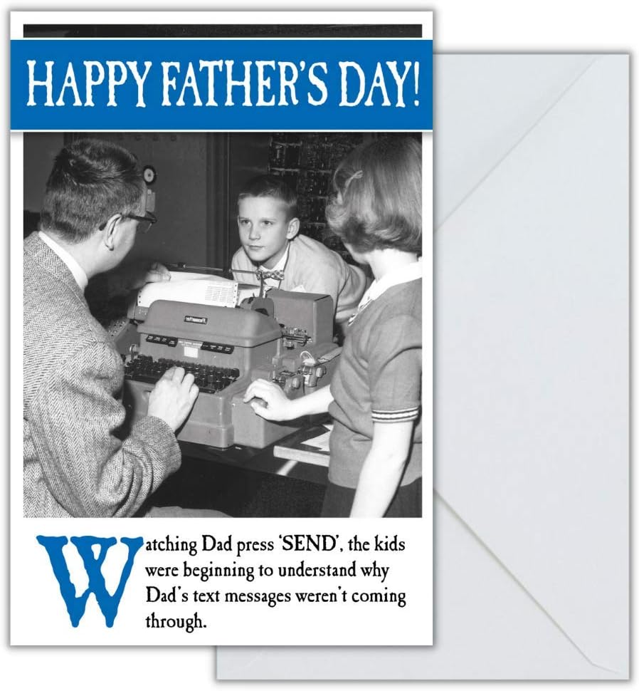 Emotional Rescue Funny Father's Day Card for Dad Dad Humorous Fathers Day Card, Multi-Coloured, 23.5 cm x 15.9 cm