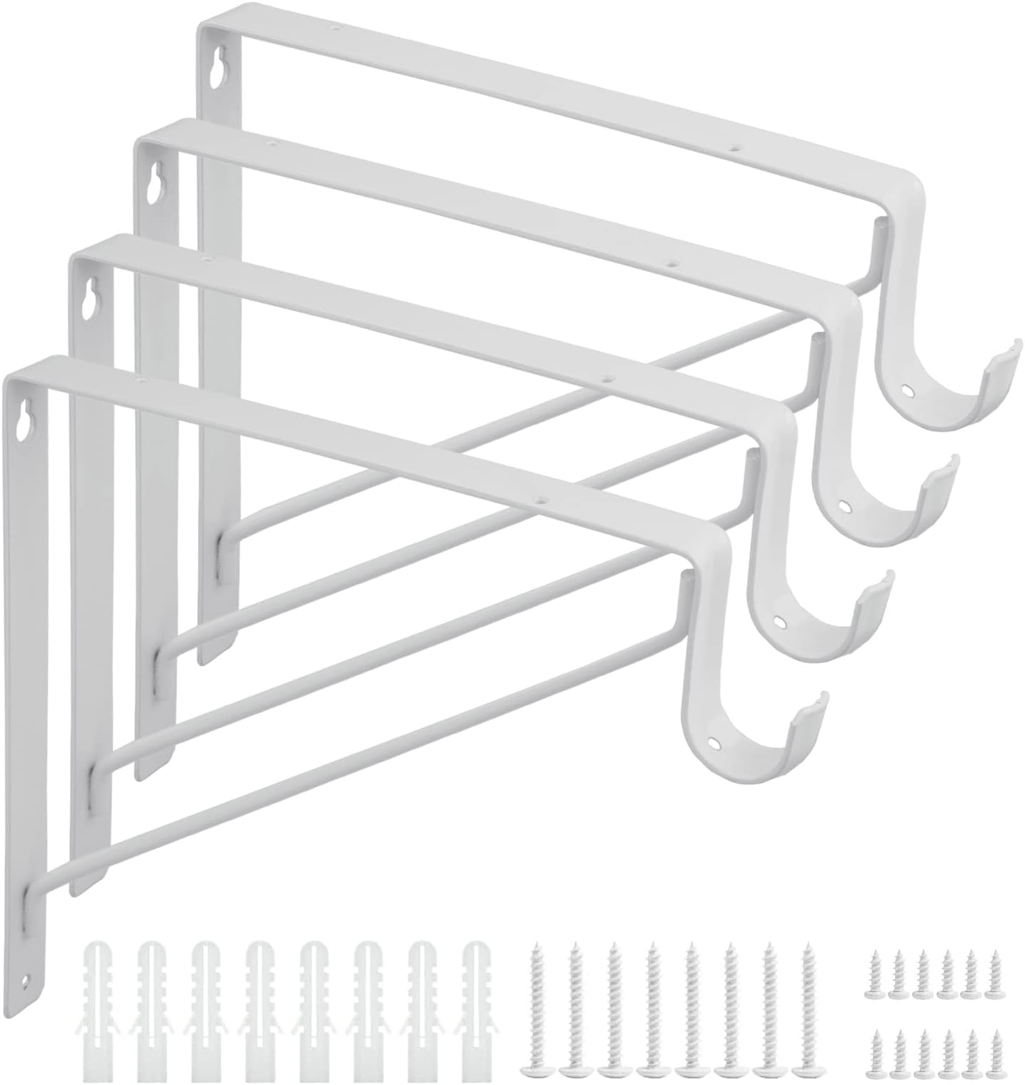 YISHELFS 2 Pack Closet Rod Brackets, Heavy Duty Closet