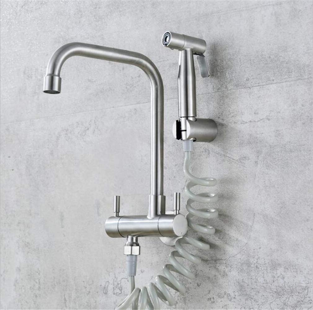 Grifo de cocina con giro 360 y rociador flexible para un lavado eficiente sin salpicaduras