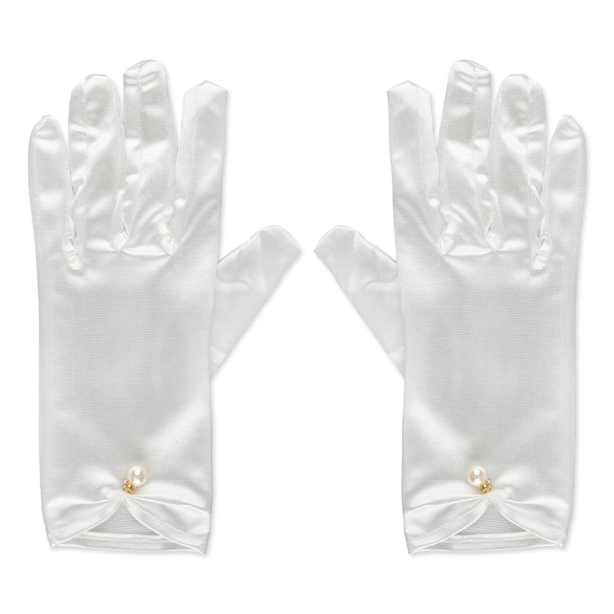 Lotsdonxia Women's Satin Gloves, Elegant Wrist Length for Wedding, Opera, Evening Party & 1920s Costume