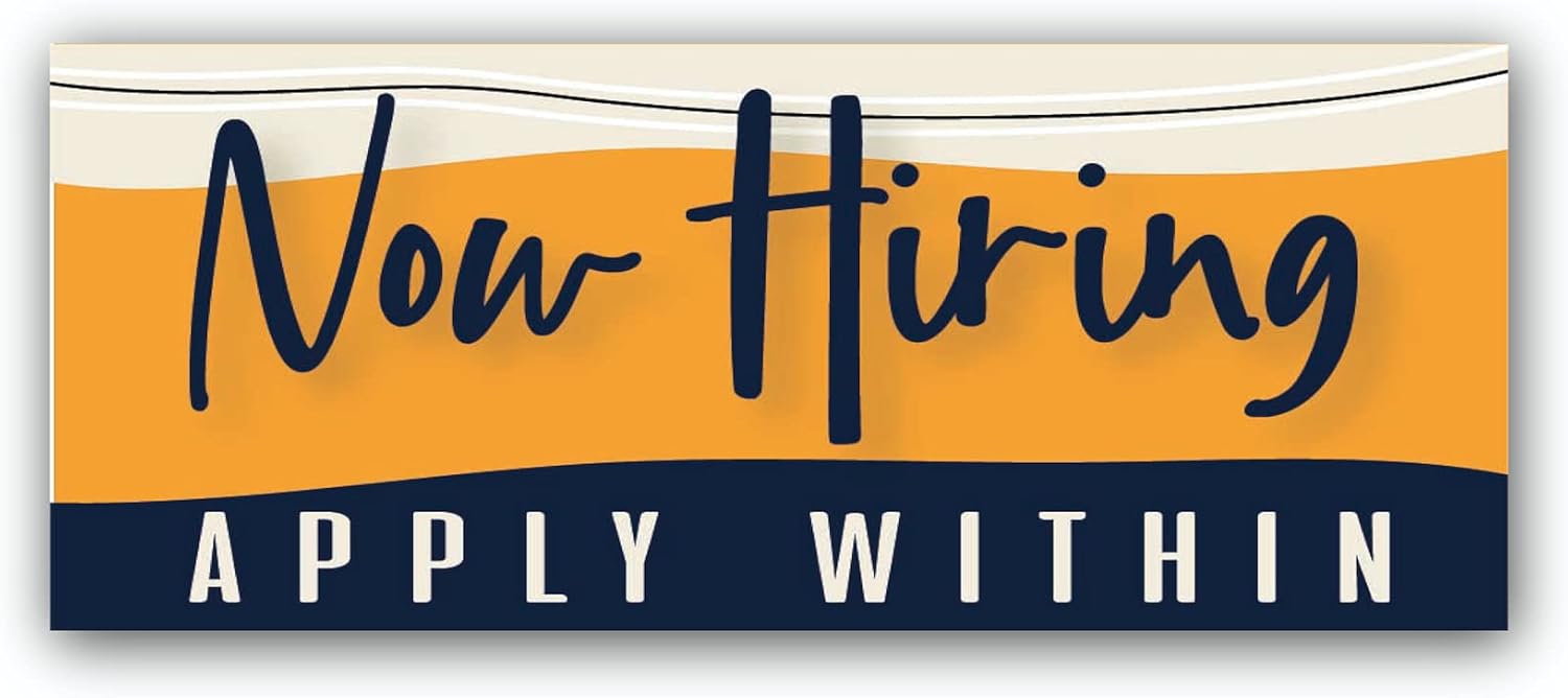 Coastal Now Hiring Apply Within 13 oz Premium Banner | Non-Fabric | Heavy-Duty Vinyl Single-Sided with Metal Grommets