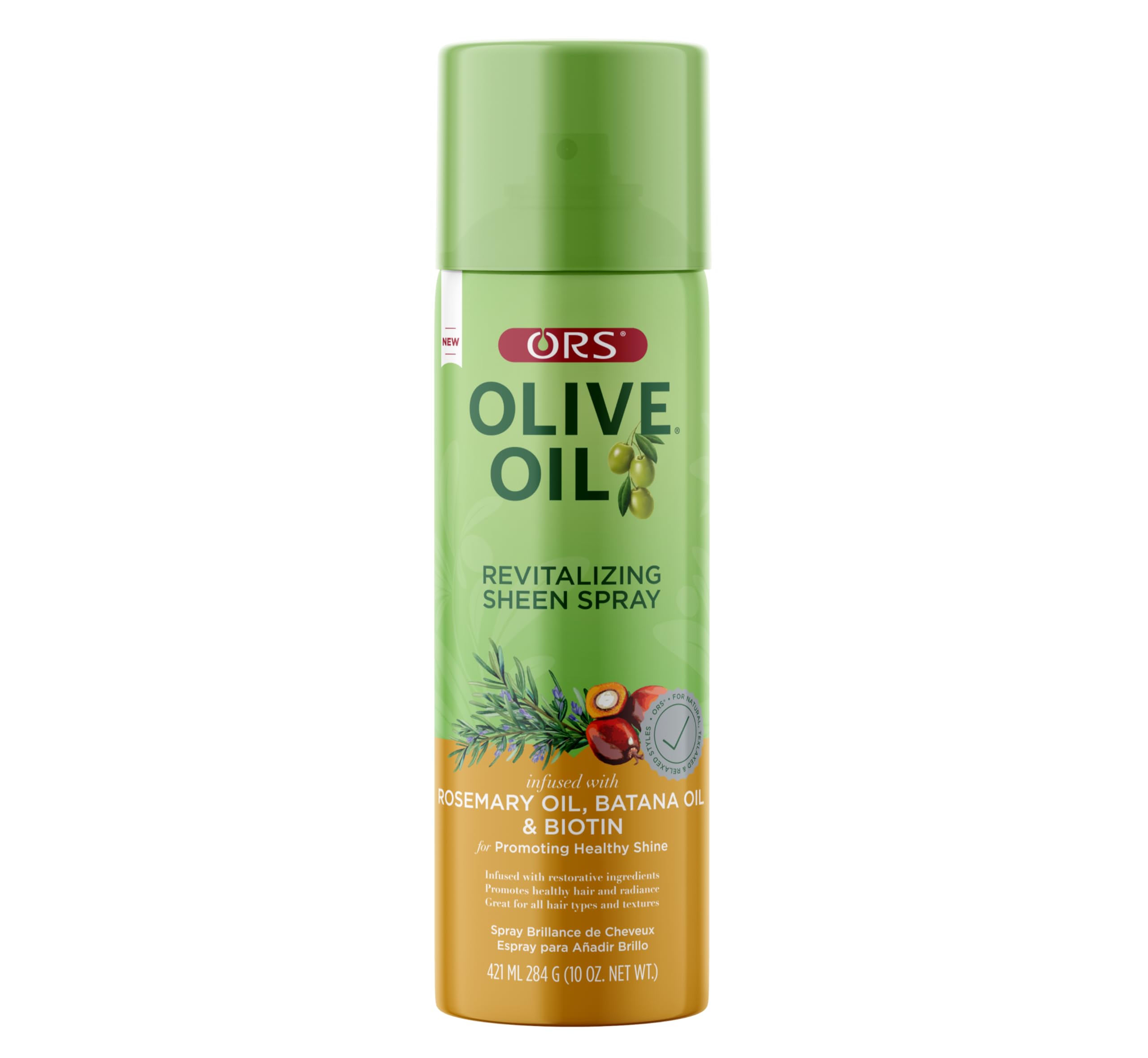 ORS Oive Oil Revitalizing Sheen Spray with Rosemary, Batana & Biotin Oil for Helathy Shine 10 Ounces (1)
