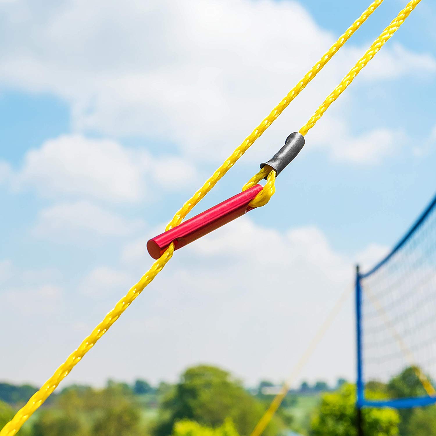 Vermont Set pallavolo Portatile Pali telescopici in Alluminio - Borsa per Il Trasporto Inclusa | Set Include una Rete, Due Pali, Tiranti, Spuntoni per Fissare al Terreno e Nastro