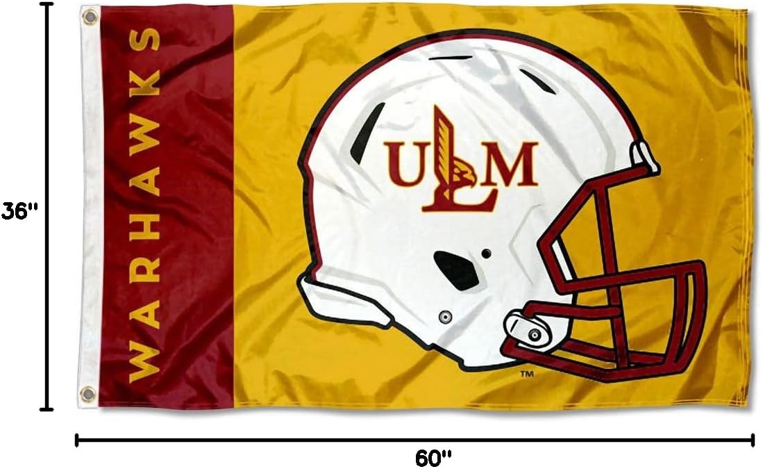 Louisiana Monroe Warhawks Football Helmet Flag