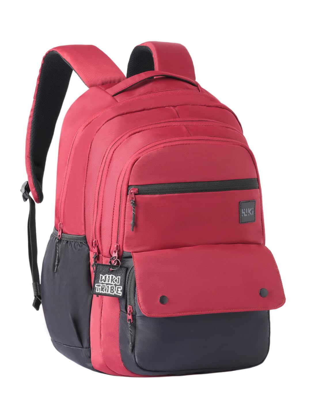 wildcraft Wiki Hustle 42 Backpack For Boys & Girls | 42 Ltr with Laptop Sleeve, DIY Kit, Rain Cover, and Three Compartments with Padded Shoulders |Best for Books,Stationery & Essentials - Maroon_Blk-picture-26
