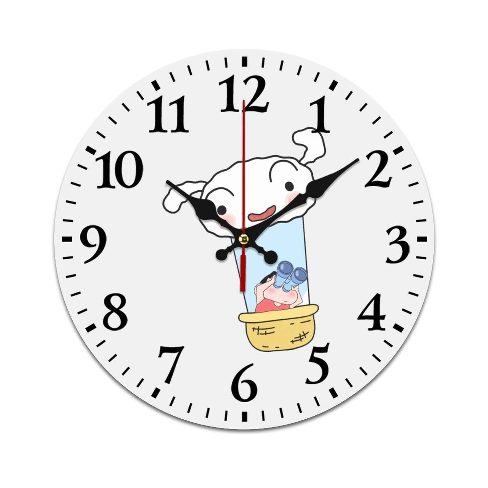 クレヨンしんちゃん リビングルーム 時計 Amazon.co.jp: 掛け時計 クレヨンしんちゃん シロ 壁掛け時計