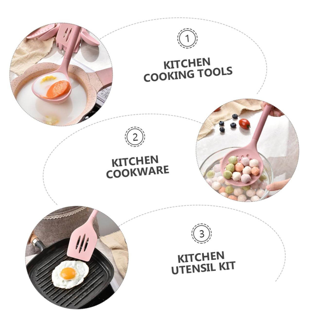 ABOOFAN Spatules Silicone Cuisine Ustensiles Silicone Ustensiles Cuisine Avec Seau