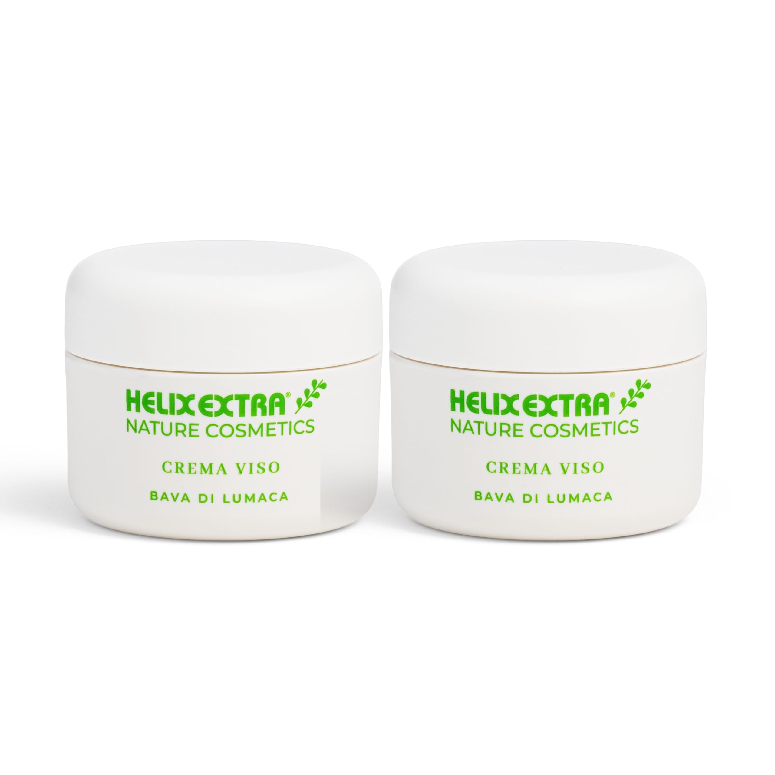 Helix Extra Crema Viso Bava di Lumaca 75% – Antirughe, Antimacchie – Idratante per Pelle Normale, Secca e Matura – Made in Italy 50ml – Confezione Doppia 2 x 50ml