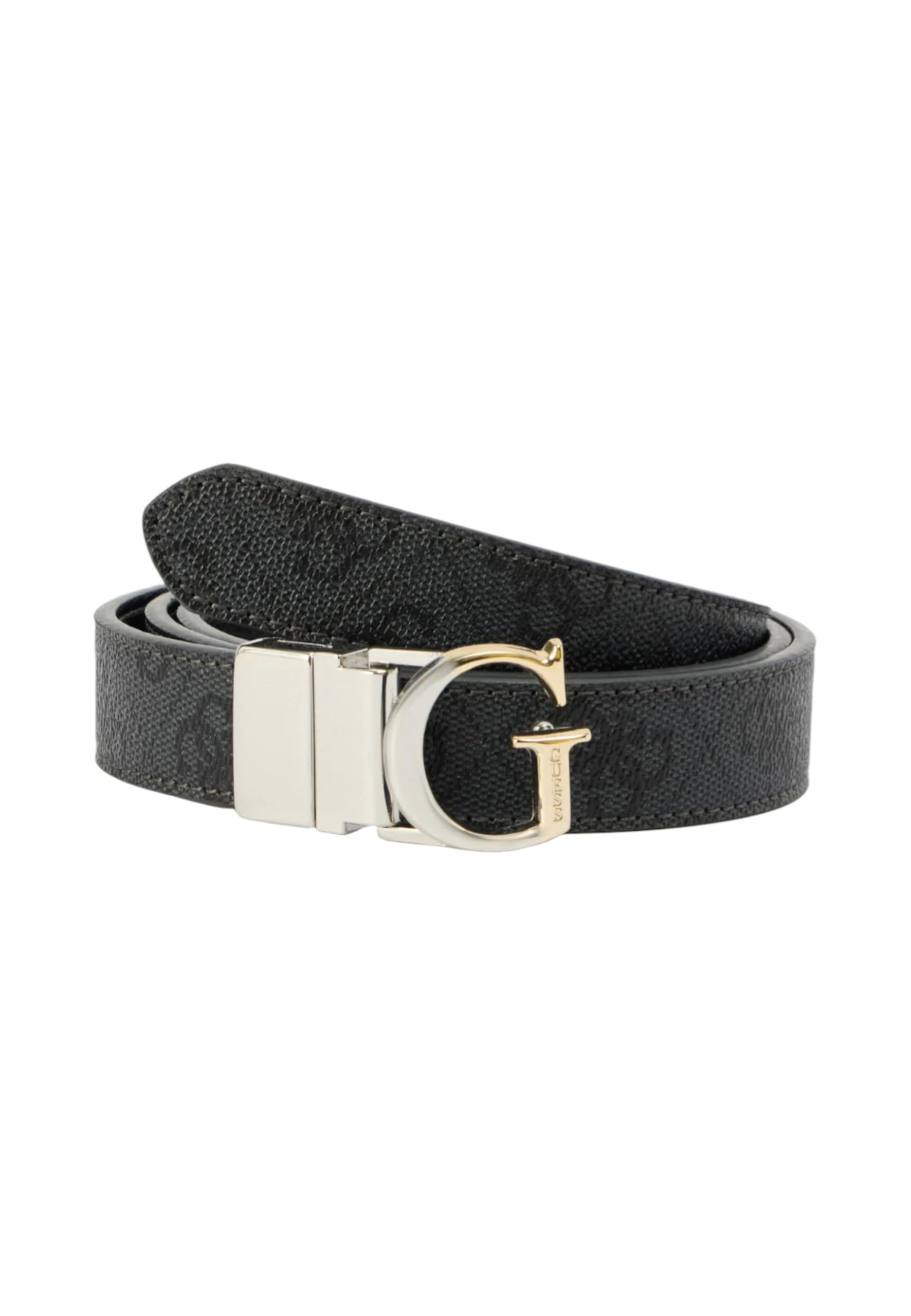 GUESS Gürtel Adjustable & Reversible Pant Belt H25 W105 Coal Logo dunkelgrau kürzbar wendbar