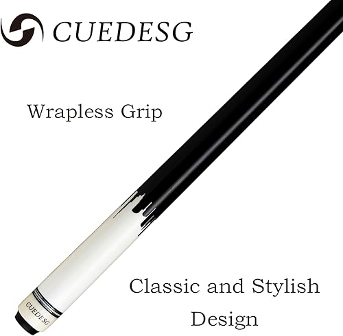 Miniatura 7 de CUEDESG Palo de taco de piscina de fibra de carbono de 0413in0465in0492in palo de piscina de baja desviación palo de taco profesional con estuche