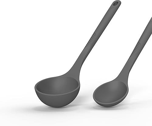 Miniatura 5 de Juego de utensilios de cocina de silicona, resistente al calor de 600 F, juego de utensilios de cocina antiadherentes con espátulas, cucharas,