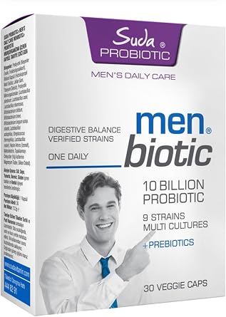 Vitamin in Water MenBiotic Probiotic + Prebiotic for Men Digestion, Immunity and General Mens Health 30 Capsules 101467-1-1