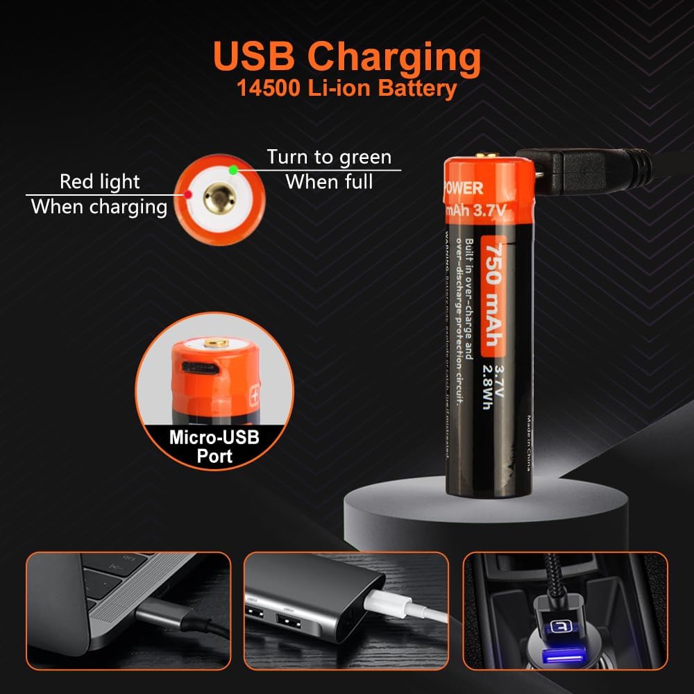 NICRON B74C 700 Lumens Tactical Flashlight, 90 Degree Mini Flashlight Ip65 Waterproof Led Flashlight Multiple Modes - Best High Lumens for Camping, Outdoor, Hiking (Batteries Included)