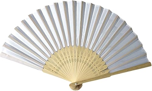 Miniatura 2 de Ventilador de seda plegable personalizado a granel para recuerdos de boda, ventiladores de bambú de mano personalizados para invitados de boda,