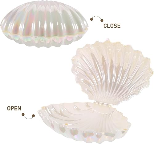 Miniatura 3 de Gadpiparty Mini cajas de dulces de conchas marinas de plástico, caja de joyería, conchas marinas, regalos de fiesta, soportes para golosinas de