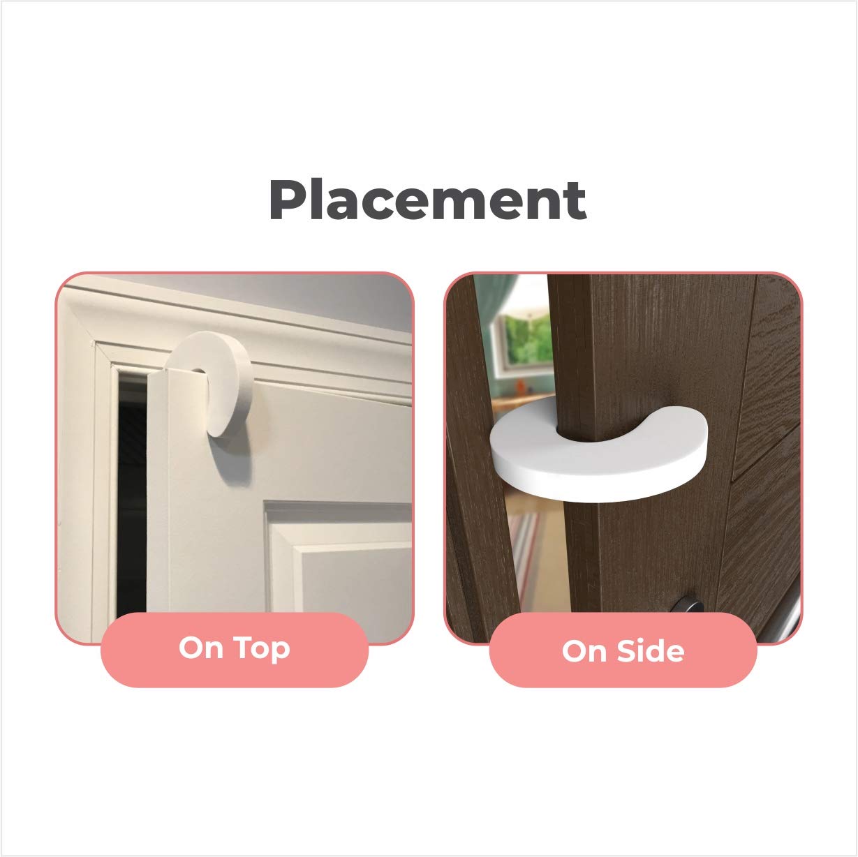 BabySafeHouse 4Pcs Finger Pinch Door Guard for Baby Safety, White C Shape 3