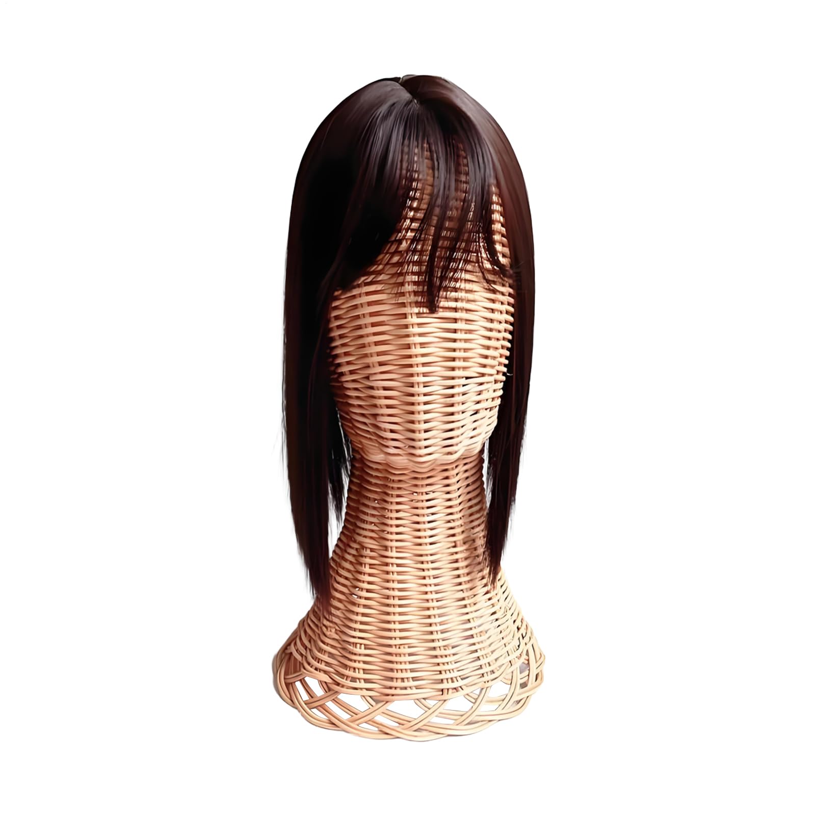 Support de perruque en rotin pour salons de coiffure et rangement armoire